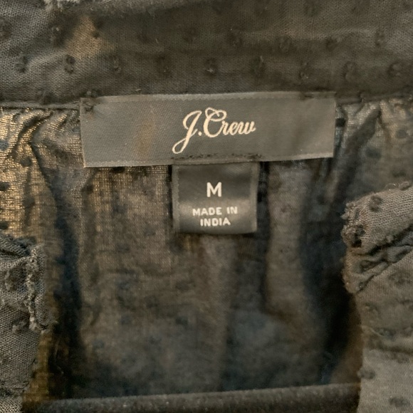 J. Crew Ruffle-trim V-neck popover in clip dot M - Picture 4 of 6